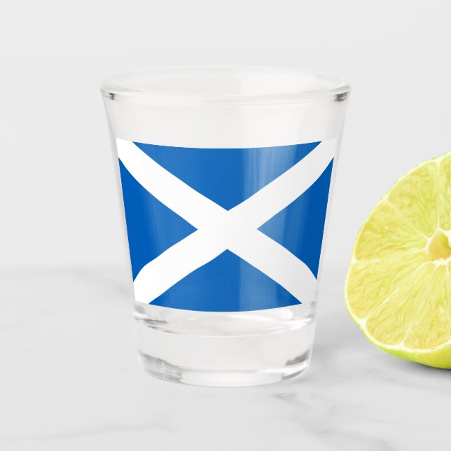 Scottish Flag (Saltire) (Scotland Flag) Shot Glass (Front)