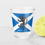 Scottish Flag & Scotland country patriot / sports  Shot Glass<br><div class="desc">Shot Glass (party): Scotland & Scottish flag,  Rampant - travel world,  dream holiday & love my country,  patriots / sports fans</div>