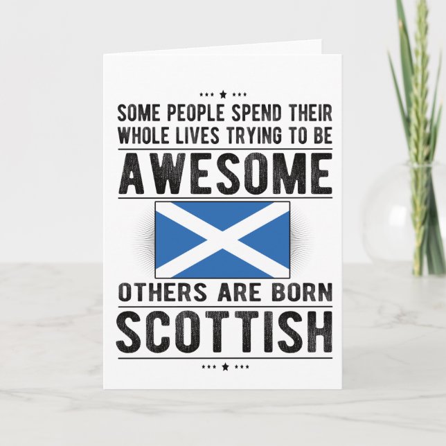 Scottish Flag Scotland Heritage Scottish Roots Card (Front)