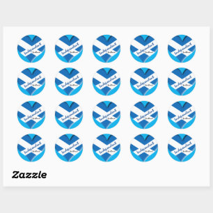 Scottish flag & Scotland - independent Heart sport Classic Round Sticker