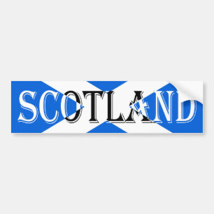 Scottish Flag Scotland Inverted bst Bumper Sticker