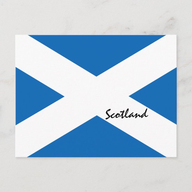 Scottish flag & Scotland Land Patriots /sport fans Postcard (Front)