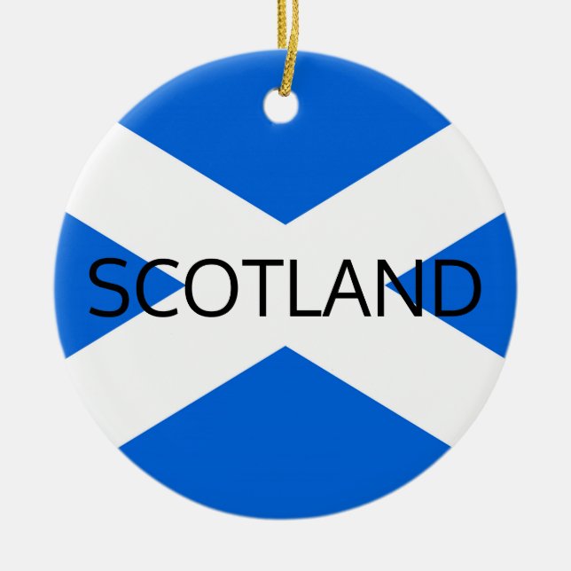 Scottish Flag Scotland orncn Ceramic Ornament (Front)