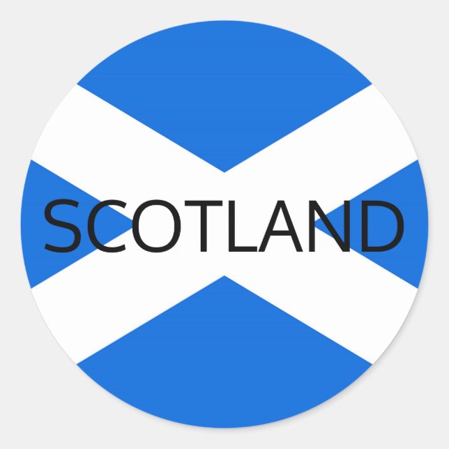 Scottish Flag Scotland stkcn Classic Round Sticker (Front)