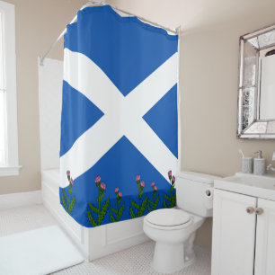 Scottish flag shower curtain