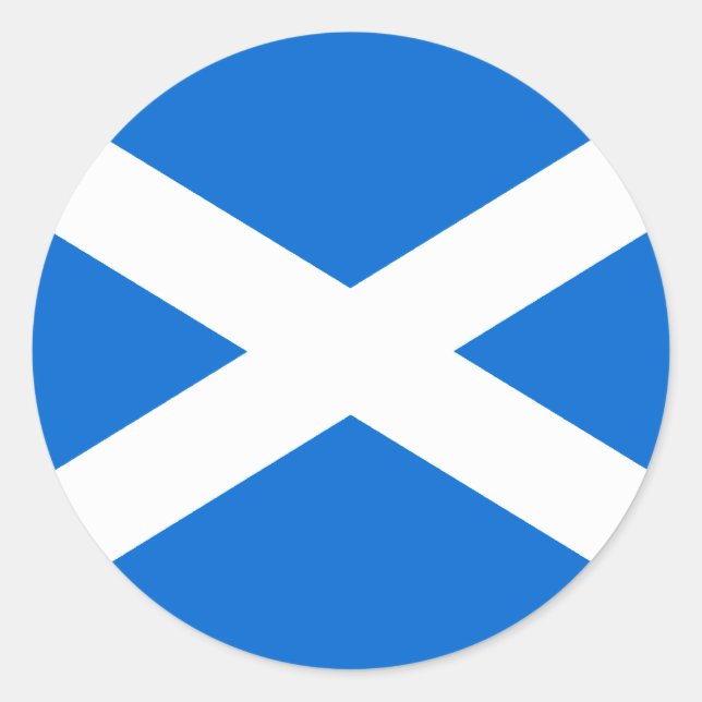 Scottish Flag T-shirts and Gifts Classic Round Sticker (Front)