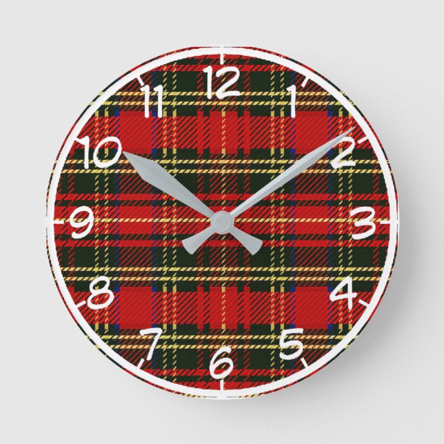 Scottish Flannel    Round Clock (Front)