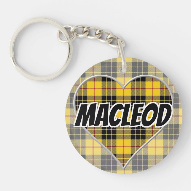 Scottish Flash Clan MacLeod de Lewis Tartan Heart (Devant)