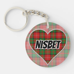 Scottish Flash Clan Nisbet Tartan Heart