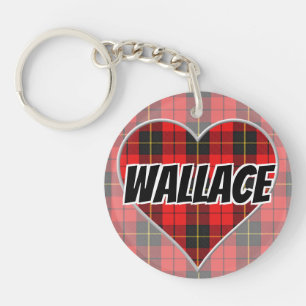 Scottish Flash Clan Wallace Tartan Heart