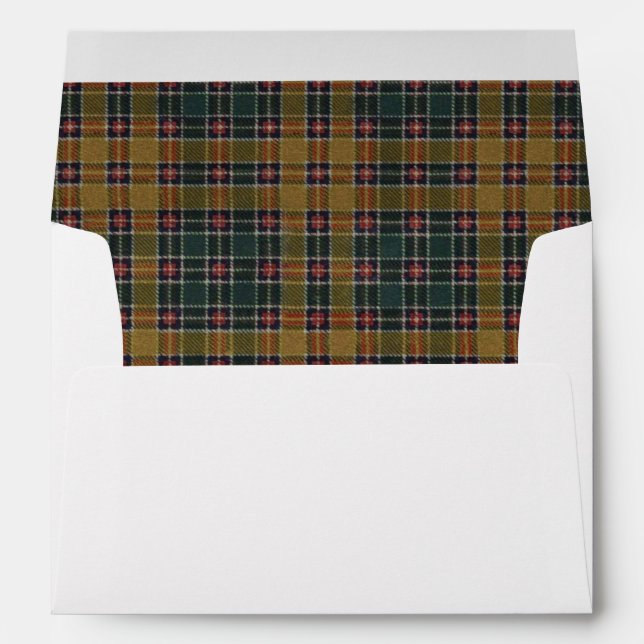 Scottish Flora Sassenach Birthday Tartan Envelope (Back (Bottom))