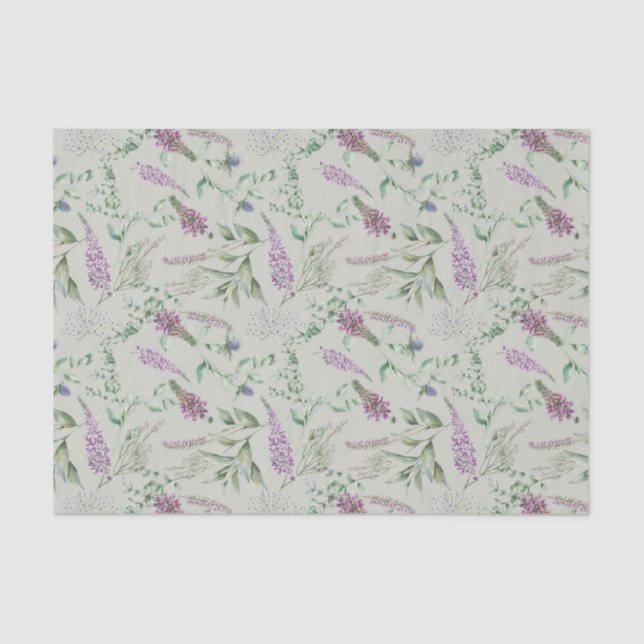 Scottish Floral and Tartan Series Design 10 Tissue Paper (Front)