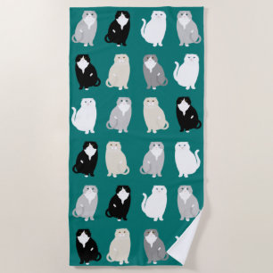 Scottish Fold Beach Towel