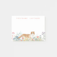 Scottish Fold Cat | Monogram Floral