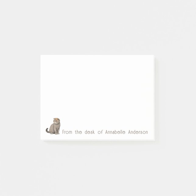 Scottish Fold Cat Personalize Notes (Front)