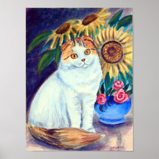 Scottish Fold Cat Wall Print