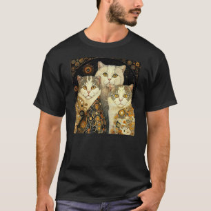 Scottish fold Cats in Gustav Klimt Masterpiece T-Shirt