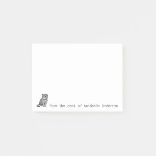 Scottish Fold Grey Cat Personalize Notes