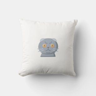 Scottish fold throw pillow