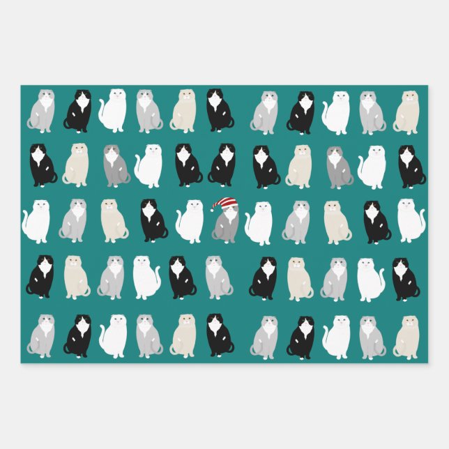 Scottish Fold Wrapping Paper Sheets (Front 3)