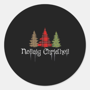 Scottish Gaelic Merry Christmas Nollaig Chridheil Classic Round Sticker