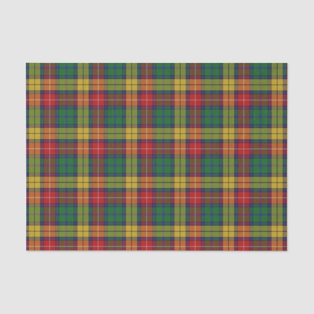 Scottish Gifts Clan Buchanan Tartan Tissue Paper (Front)