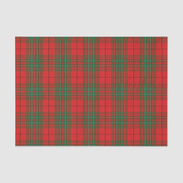 Scottish Gifts Clan Cumming Red Tartan Tissue Paper (Front)