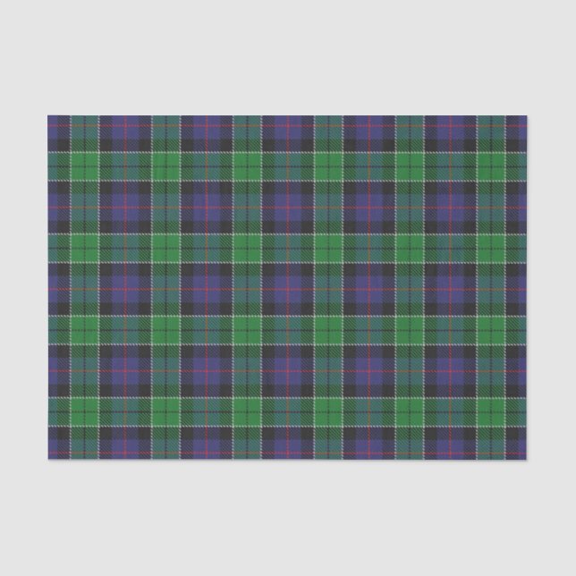 Scottish Gifts Clan Leslie Hunting Tartan Tissue Paper (Front)