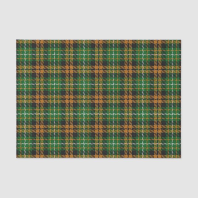 Scottish Gifts Clan Ramsay Orange Black Tartan Tissue Paper (Front)