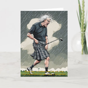 Scottish Golfer Golf Card