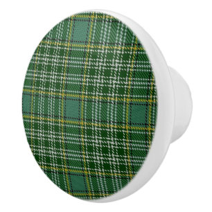 Scottish Grandeur Clan Currie Tartan Plaid Ceramic Knob