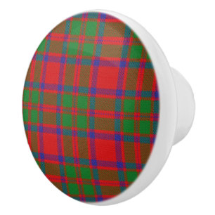Scottish Grandeur Clan MacKintosh Tartan Plaid Ceramic Knob