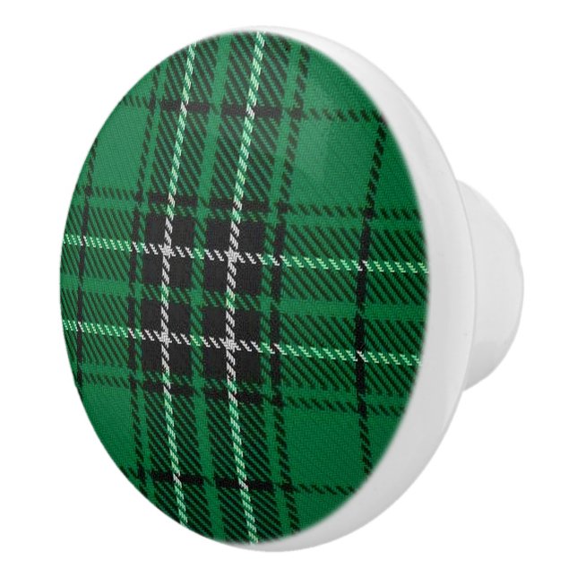 Scottish Grandeur Clan MacLean Hunting Tartan Ceramic Knob (Right)