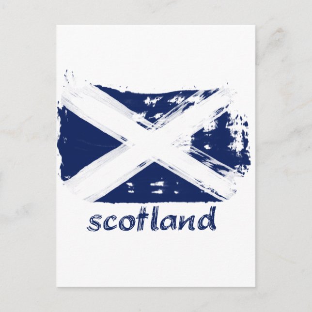 Scottish grunge flag design postcard (Front)