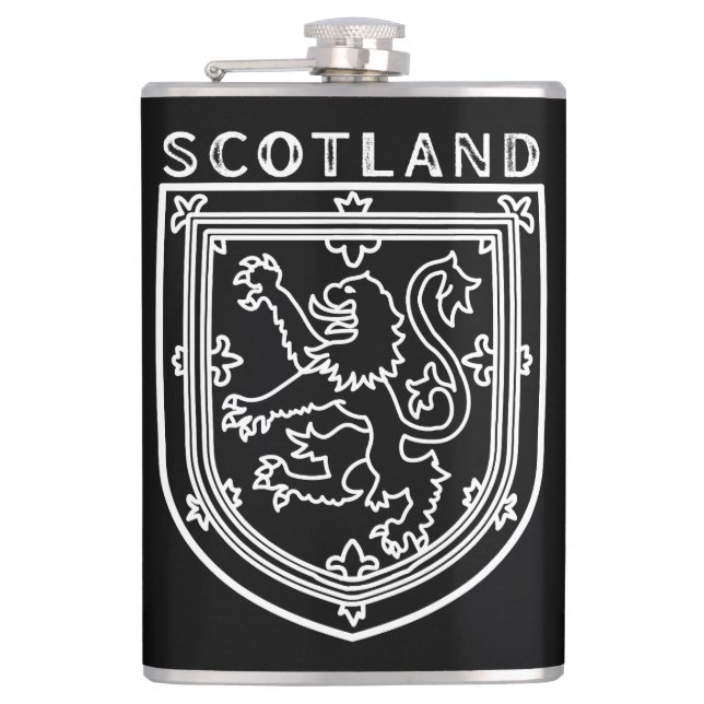 Scottish Heritage Crest Inspired , Scotland Hip Flask (Front)