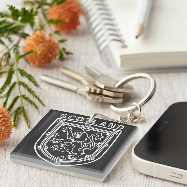 Scottish Heritage Crest Inspired , Scotland Keychain (Front Right)