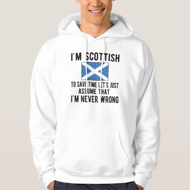 Scottish Heritage Scotland Roots Scottish Flag Hoodie (Front)