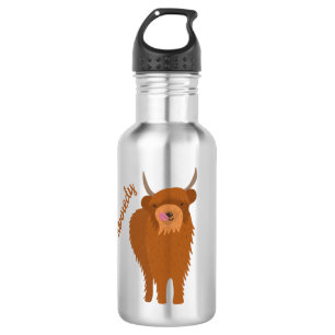 Scottish Highland Cattle Cow Graphic Personalized 532 Ml Water Bottle