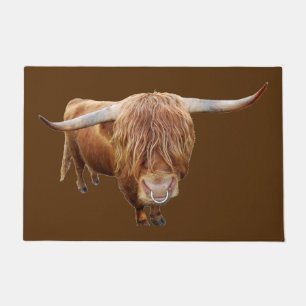 Scottish highland cattle doormat