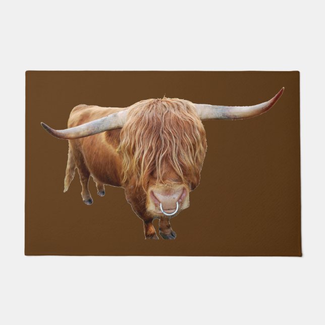 Scottish highland cattle doormat (Front)