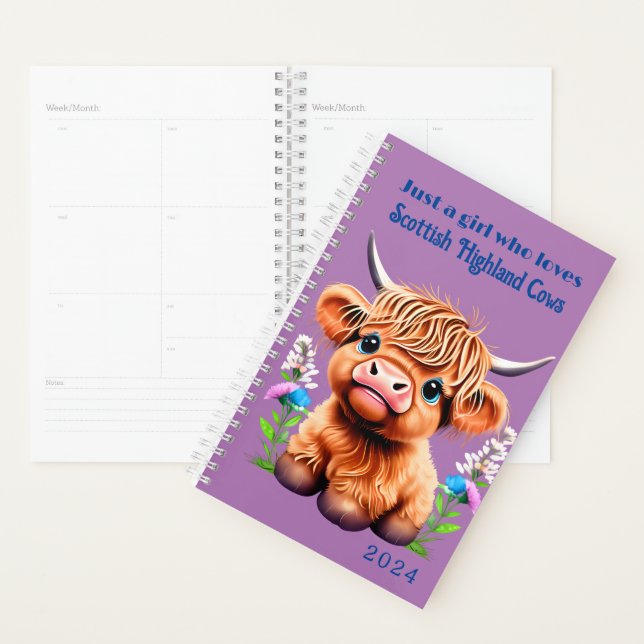 Scottish Highland Cow 2024 Planner (Display)