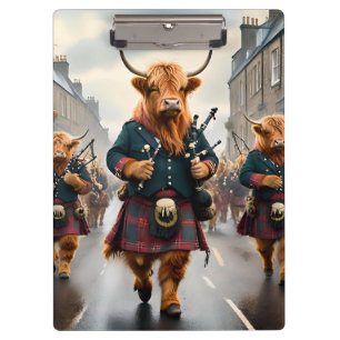 Scottish Highland Cow Bagpipe Parade, Clipboard