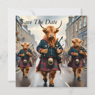 Scottish Highland Cow Bagpipe Parade, Save The Date