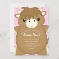 Scottish Highland Cow Birthday Party Pink
