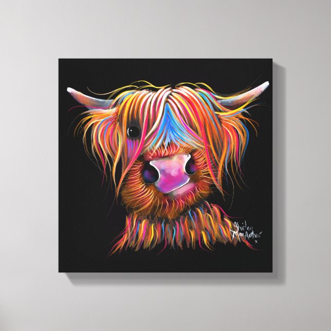 SCoTTiSH HigHLaND CoW ' BRuCE ' by SHiRLeY Mac Canvas Print (Front)