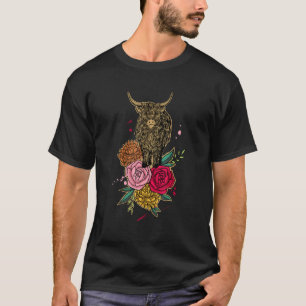 Scottish Highland Cow Cattle Cow Whisperer Farming T-Shirt