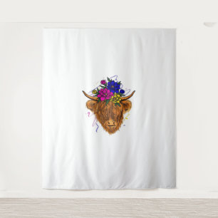 Scottish Highland Cow Cattle Cow Whisperer Farming Tapestry