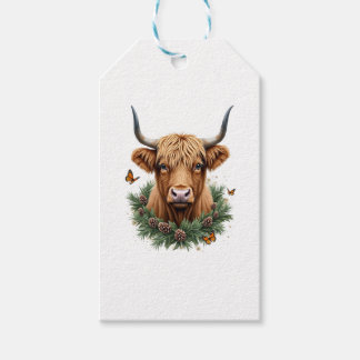 Scottish Highland Cow Cattle Hairy Cow Christmas W Gift Tags