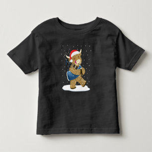 Scottish Highland Cow Christmas Piper Toddler T-shirt