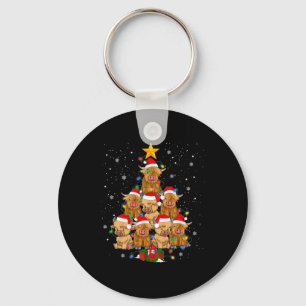 Scottish Highland Cow Christmas Tree Funny Cow Lov Keychain